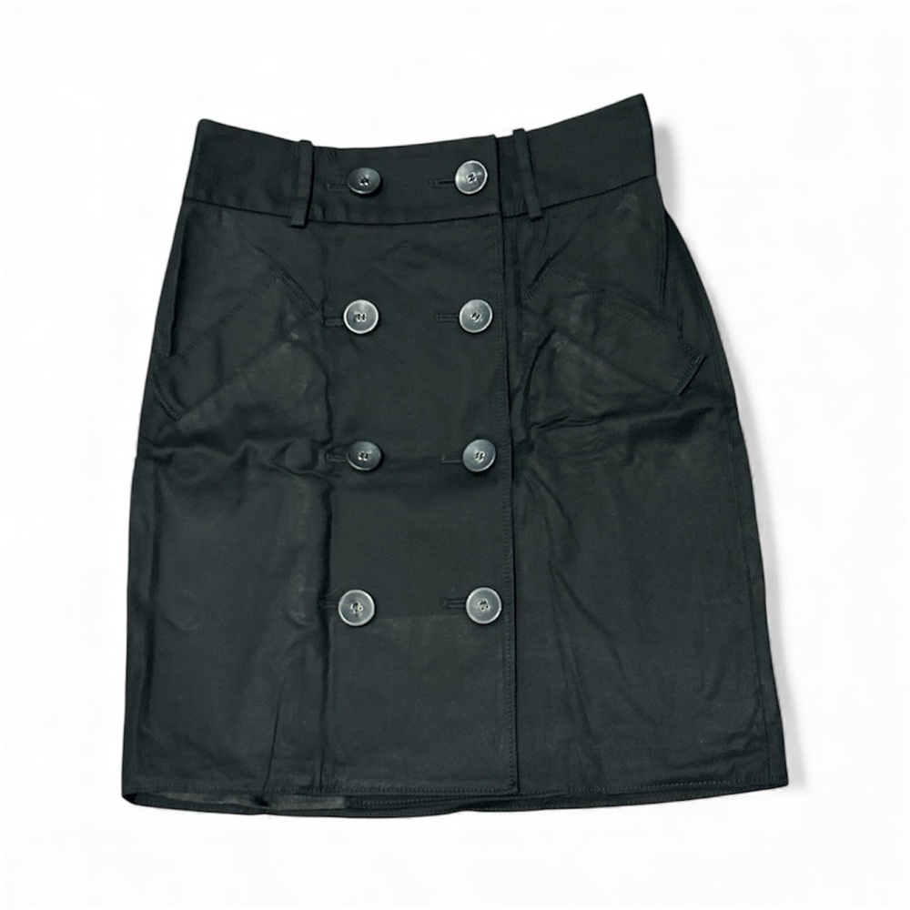 Club Monaco Black Double-Breasted Pencil Skirt